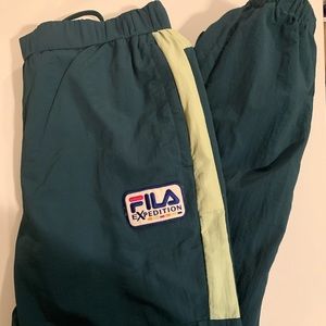 Fila green trackpants💚💛